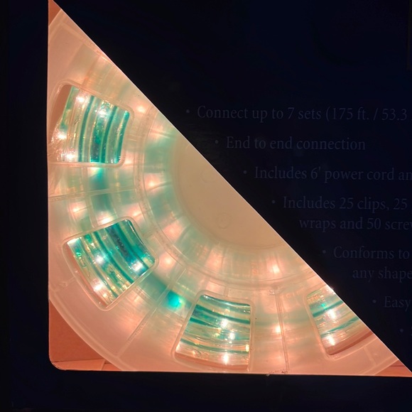 NWOT Christmas 25 FT Long Green Rope Lights For Indoor/Outdoor Use - Picture 4 of 8